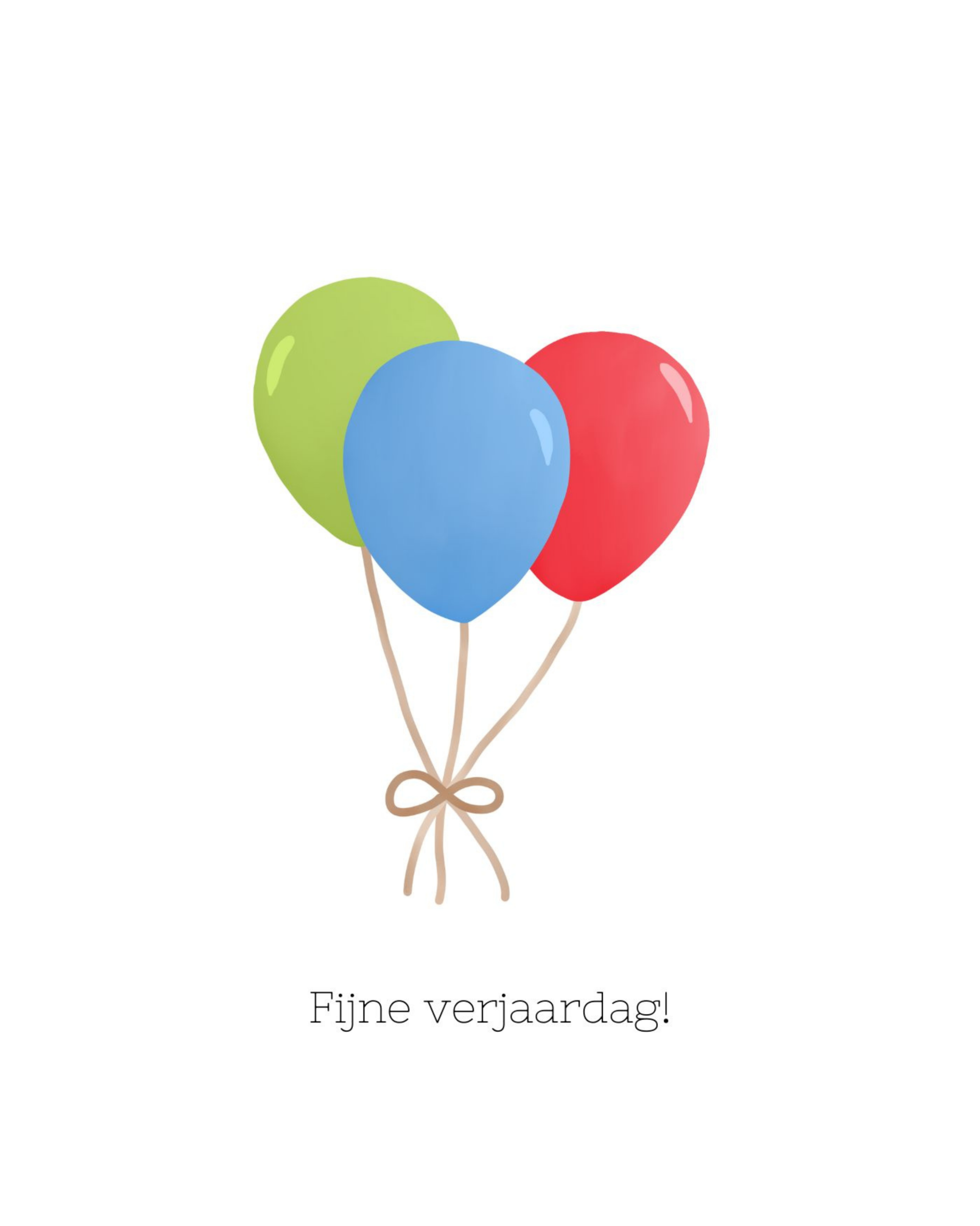 Verjaardagskaart – Ballonnen