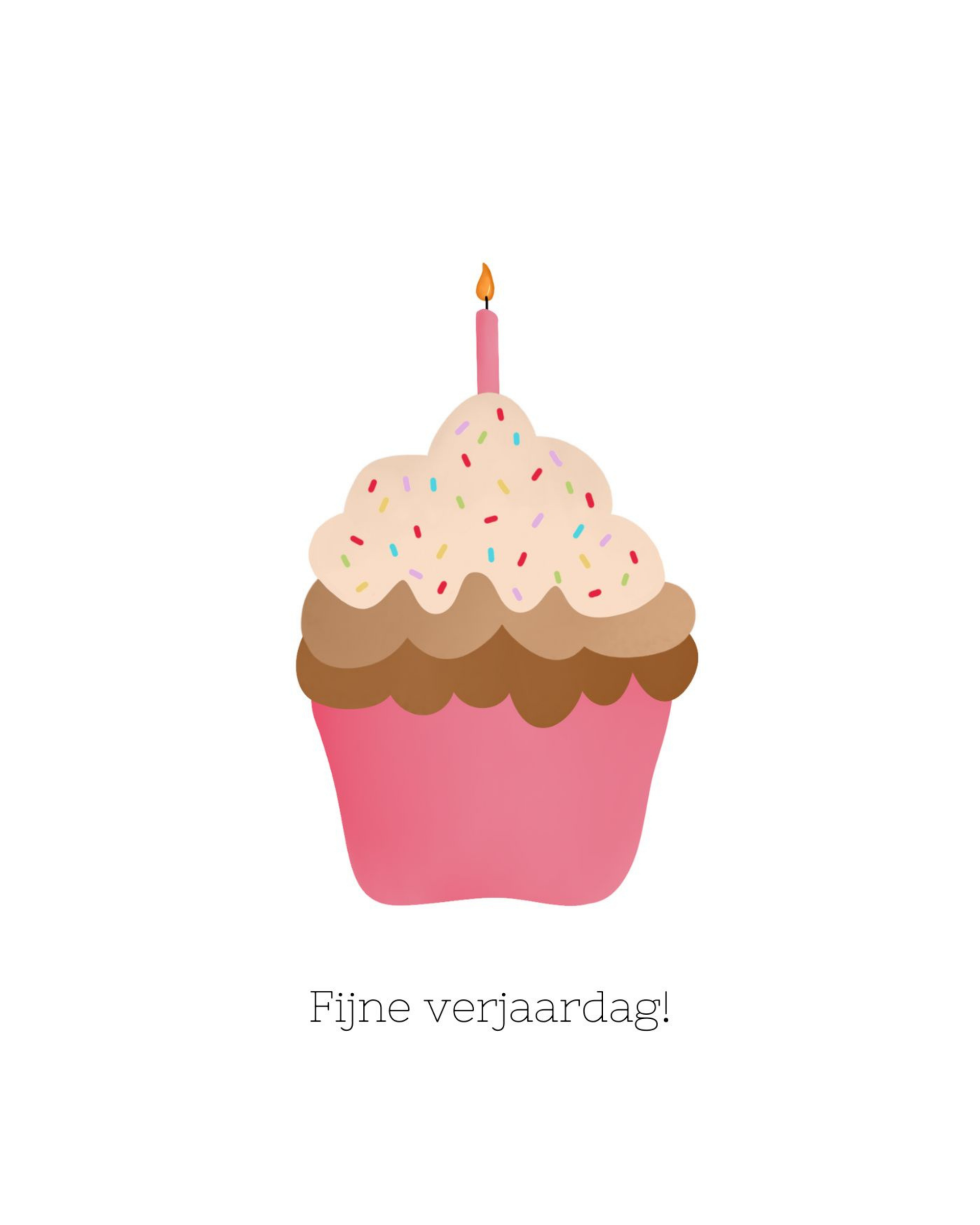 Verjaardagskaart – Cupcake