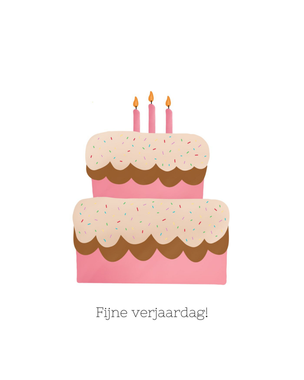Verjaardagskaart – Taart