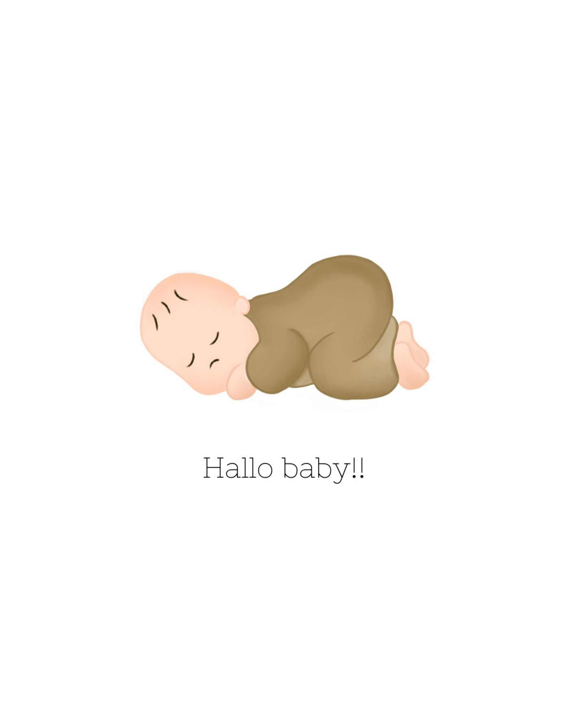 Hallo baby! – Geboortekaart