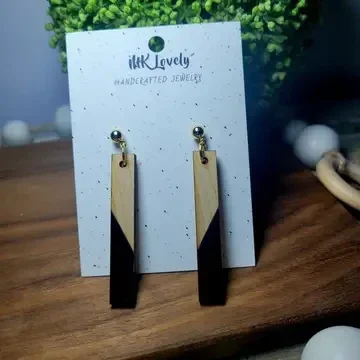 Wood/Black Bar Drops