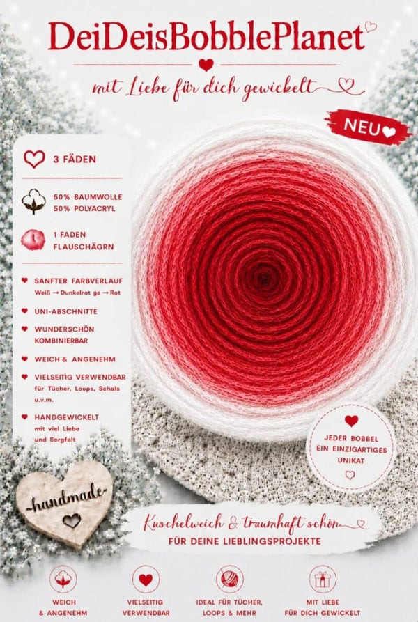 Flauschi rot / weiß
