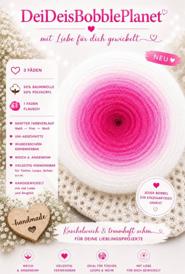 Flauschi pink / weiß