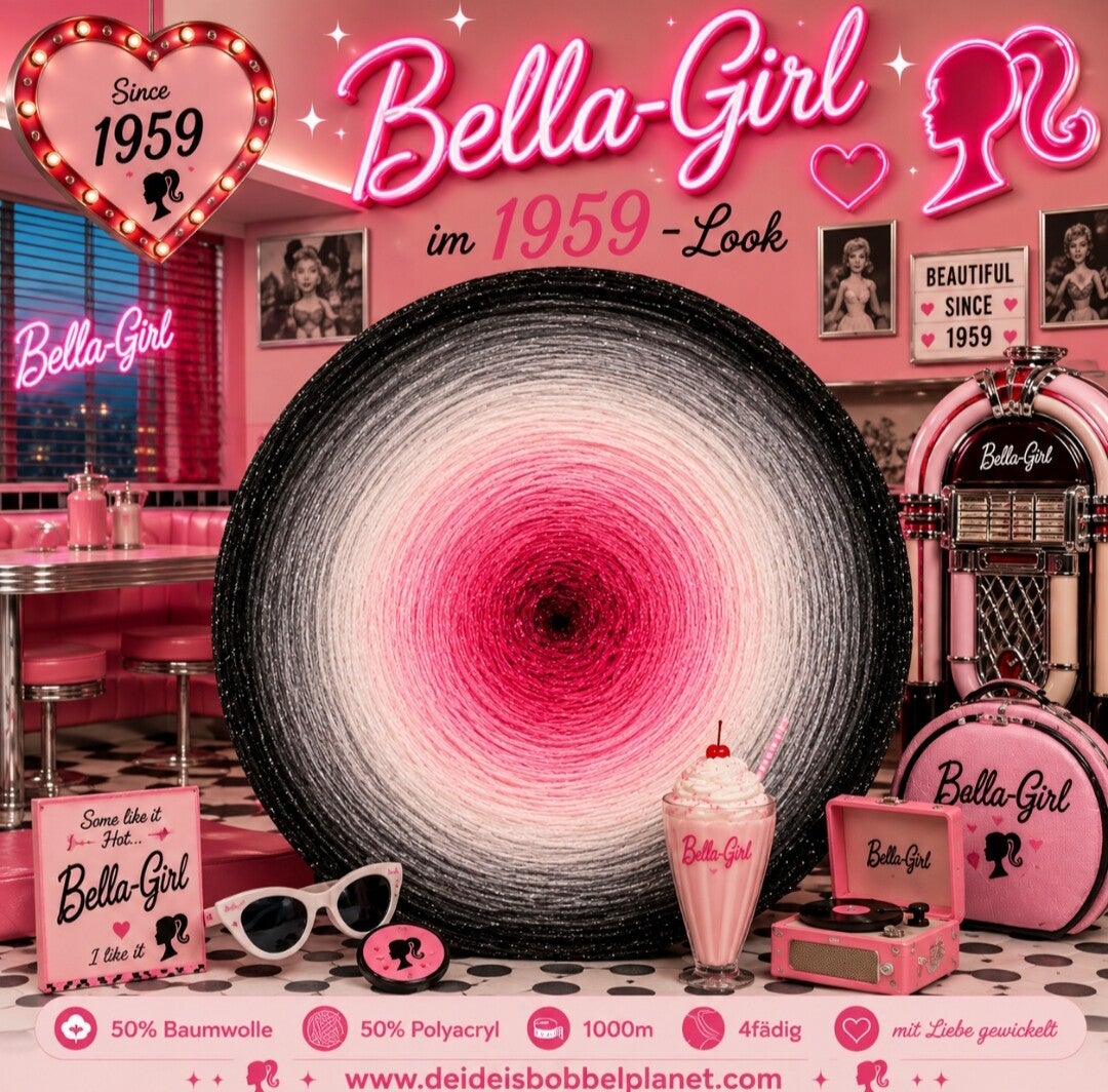 Bobbel Bella-Girl im 1959-Look