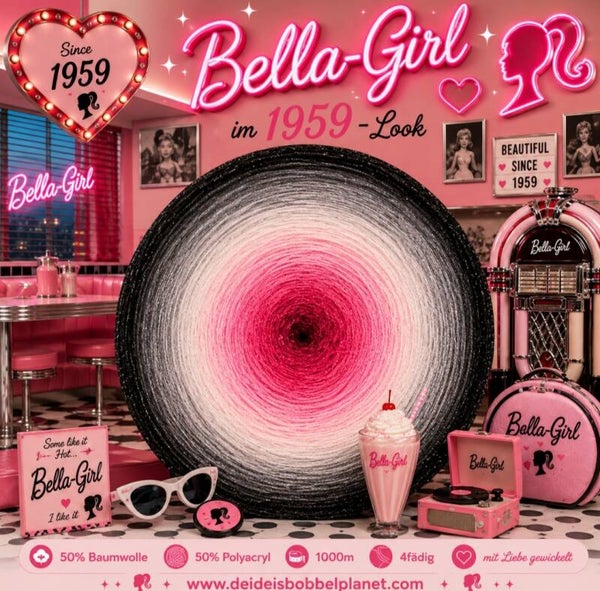 Bobbel Bella-Girl im 1959-Look