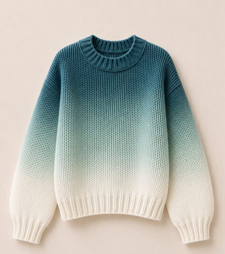 Pullover petrol/weiß