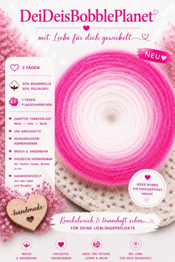 Flauschi weiß / pink