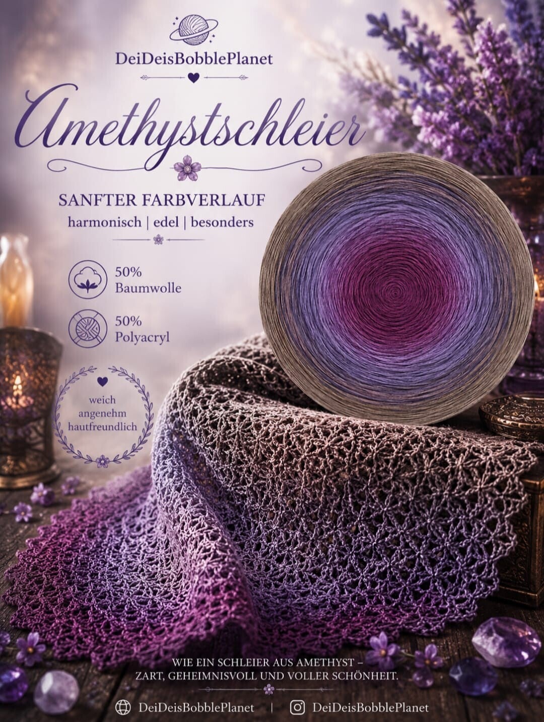 Bobbel Amethystschleier
