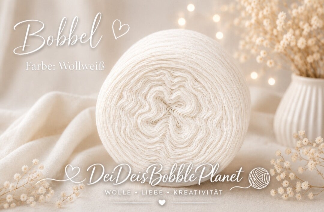 Bobbel Uni wollweiß
