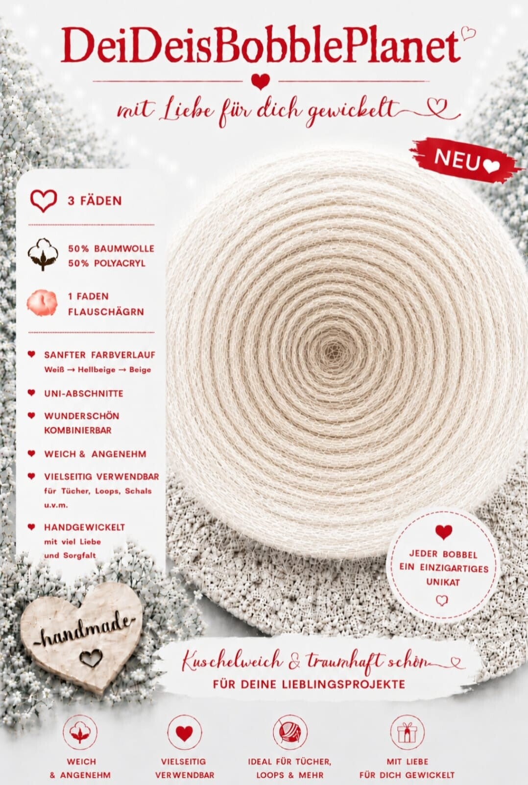 Flauschi beige / weiß