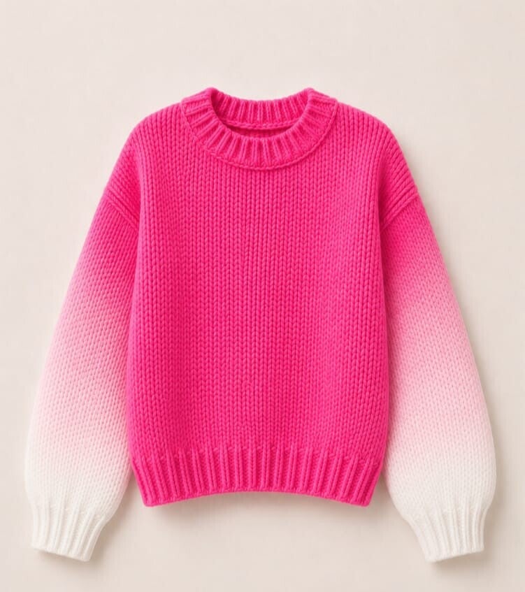 Pullover pink/weiß 1