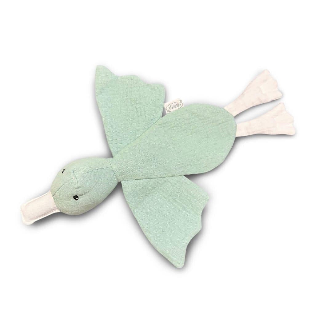 tutdoekje eend stone green