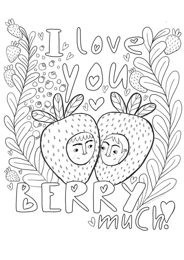 Berry much kleurplaat