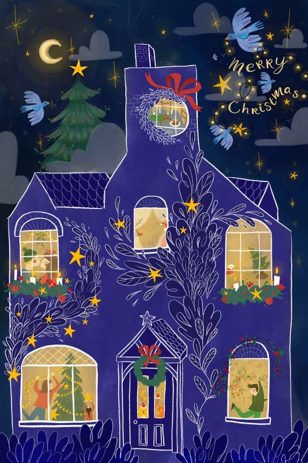 Kerst huis print | pre order