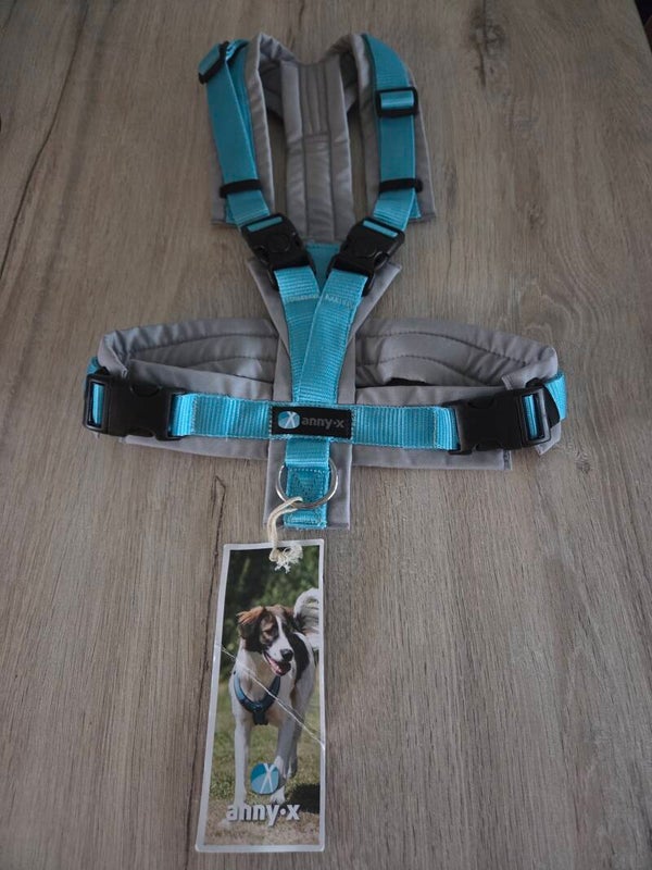 Anny X tuig open fun ijsblauw/grijs maat M