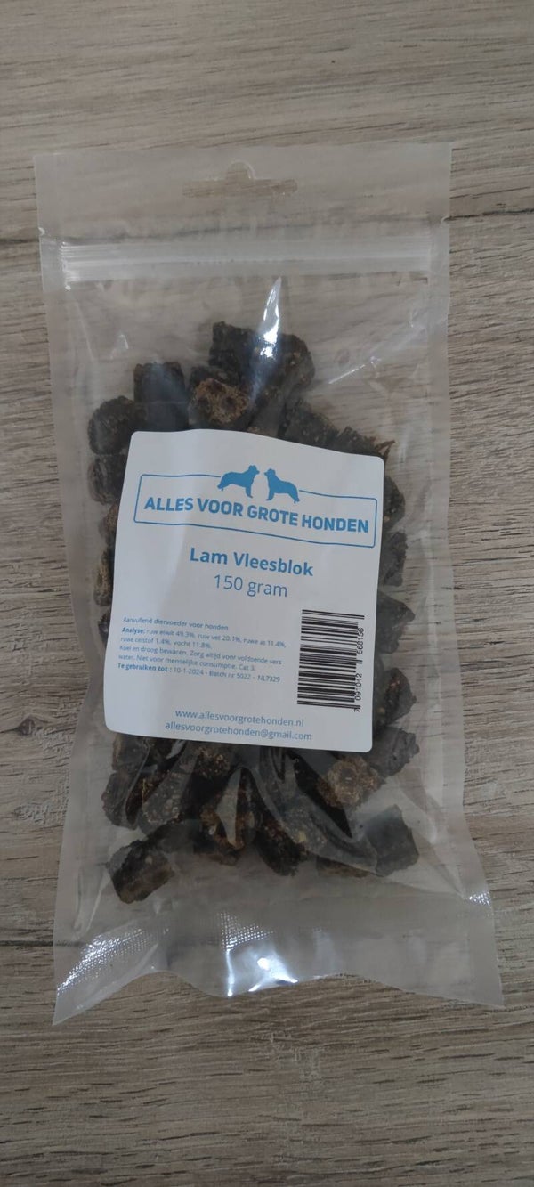 Vleesblokjes Lam 150 gram