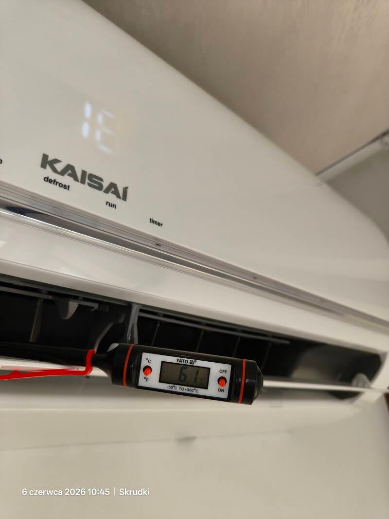 Testy Kaisai Eco 5kW w trybie chłodzenia