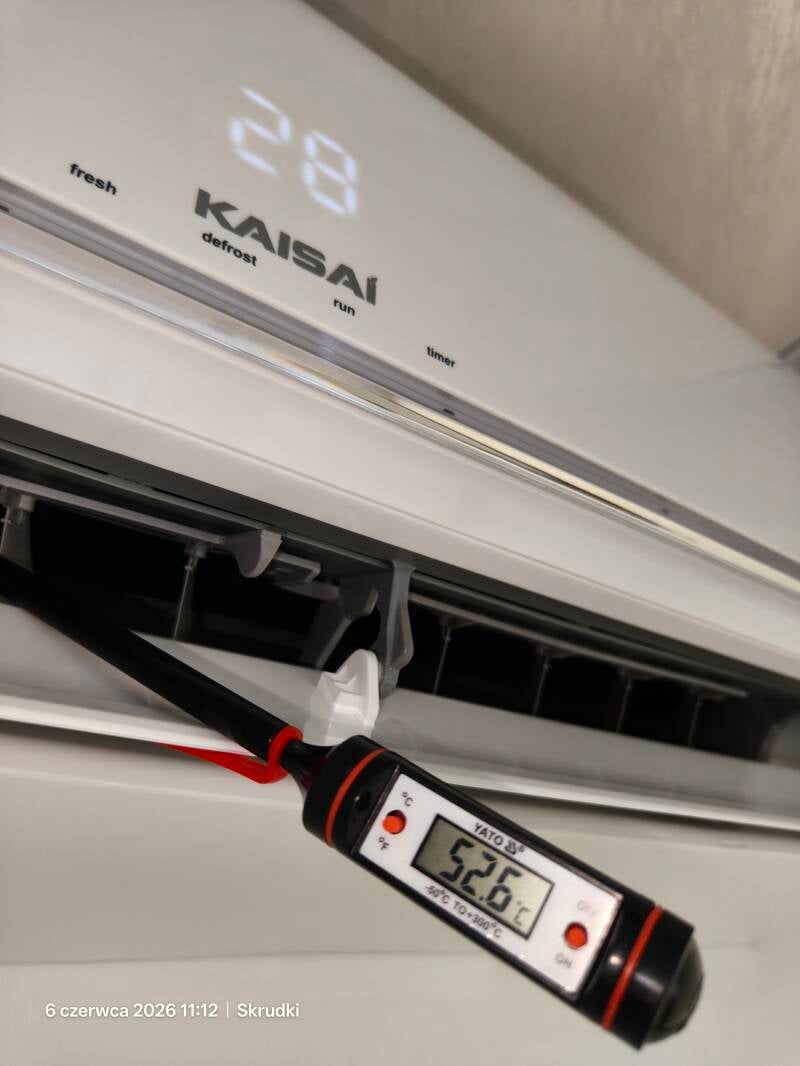 Testy Kaisai Eco 5kW w trybie grzania