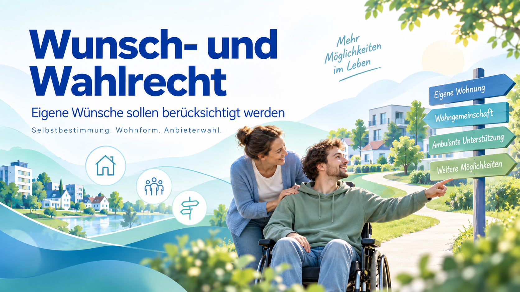 Banner Wunsch- und Wahlrecht in der Eingliederungshilfe