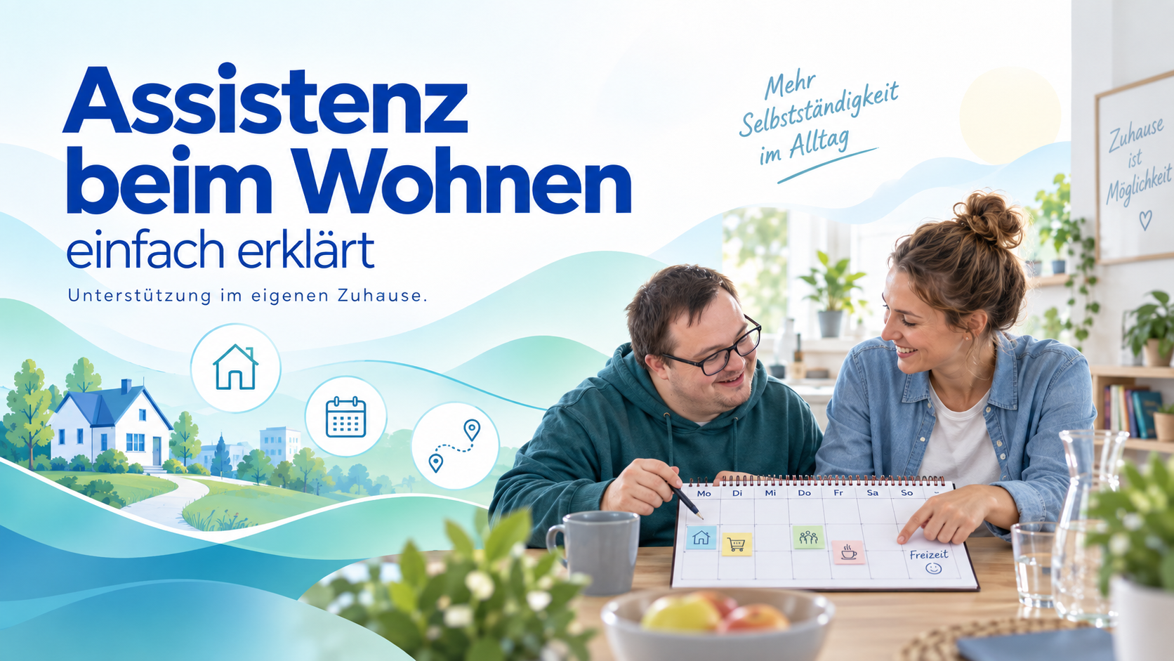 Banner Assistenz beim Wohnen einfach erklärt