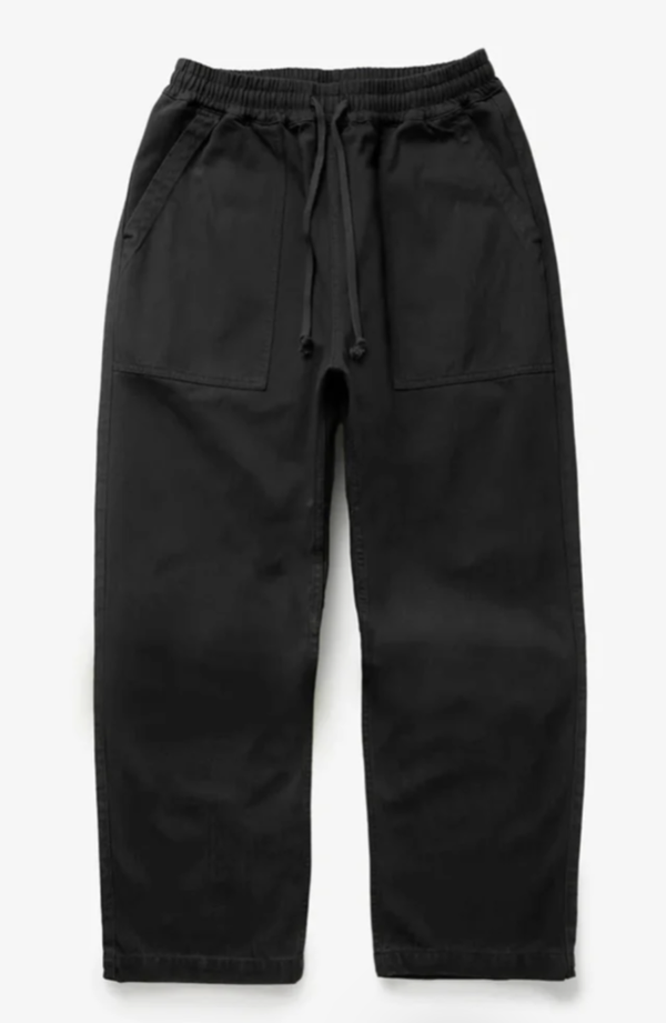 SERVICE WORKS HERRINGBONE CHEF PANTS - BLACK