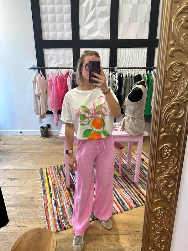 Pantalon Cléa - Rose