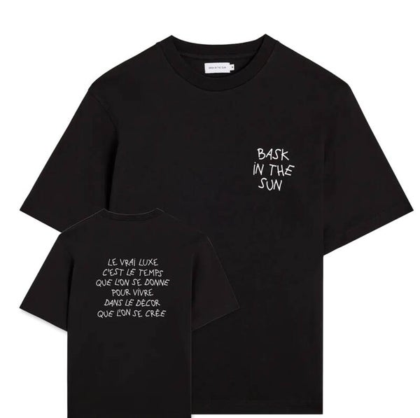 black LUXE tee - Bask In The Sun