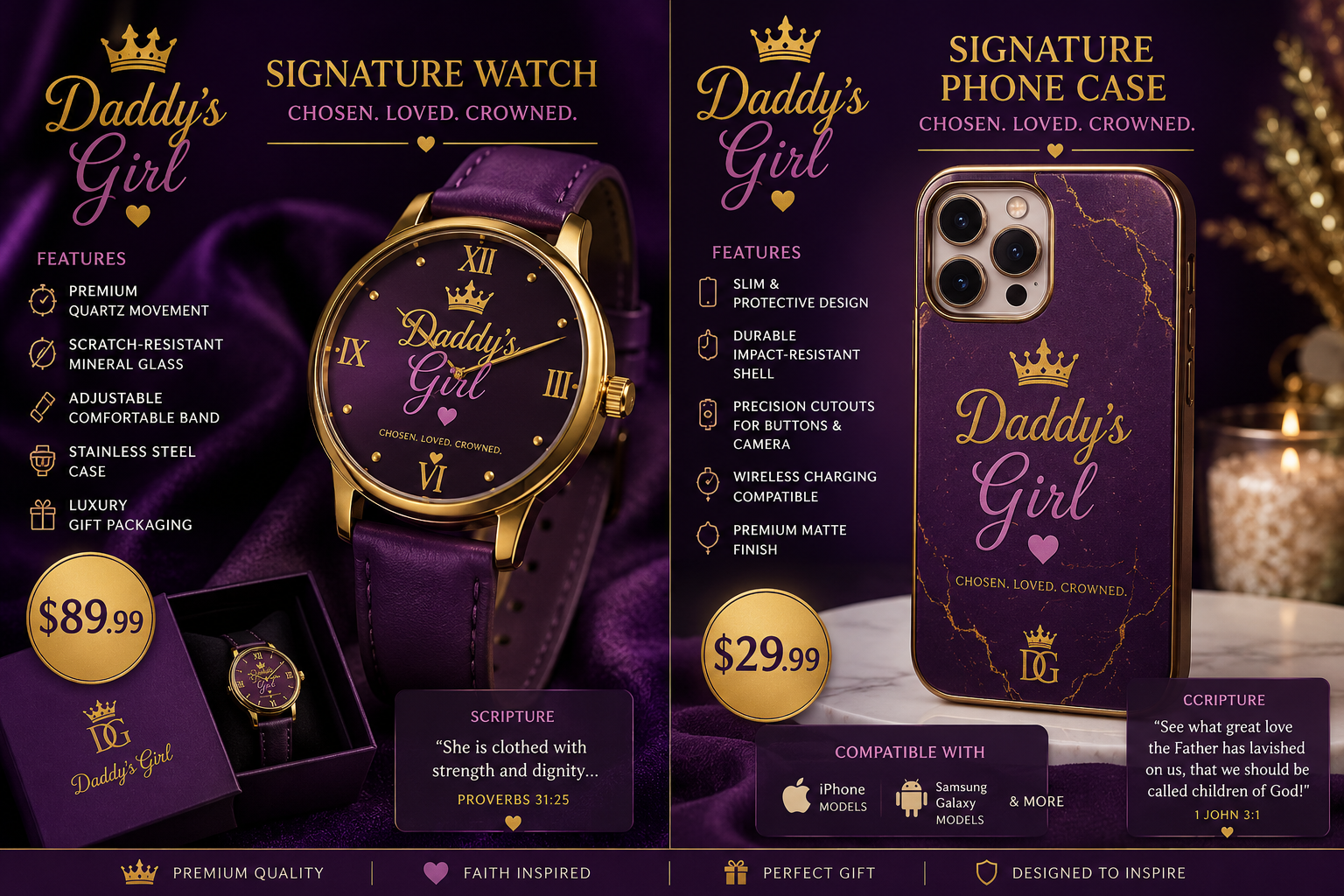 Daddy's Girl Signature Watch & Phone Case