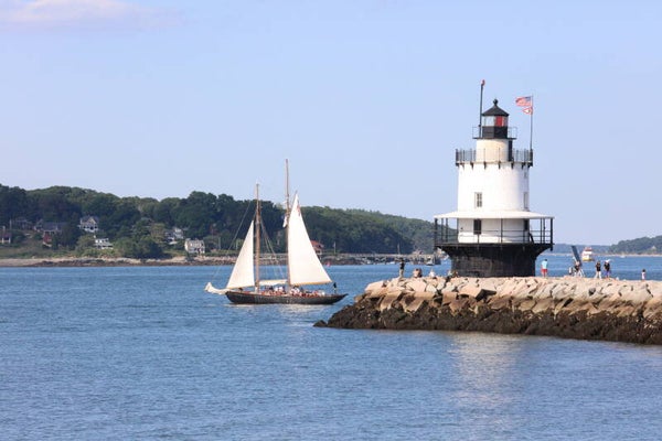 Light house on a point
