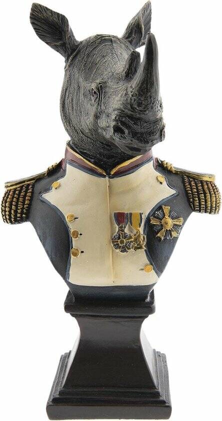 Decoratie neushoorn 15*11*26 cm Multi | 6PR2366 | Clayre & Eef