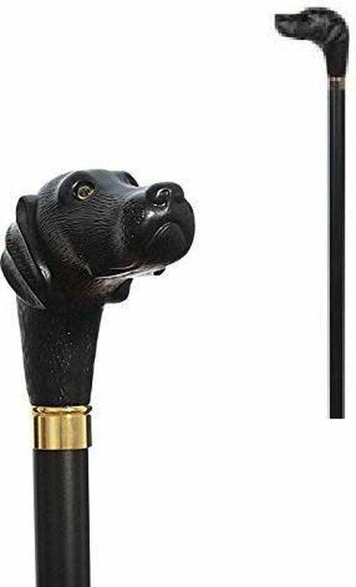 Zwarte Labrador Wandelstok - Decoratief