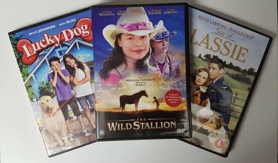 De mooiste dieren film box ( Lucky Dog - Wild Stallion - Son of Lassie )