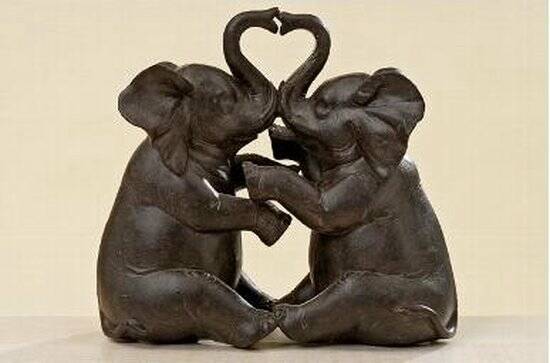 Olifant - Bruin - Liefde - 16 cm