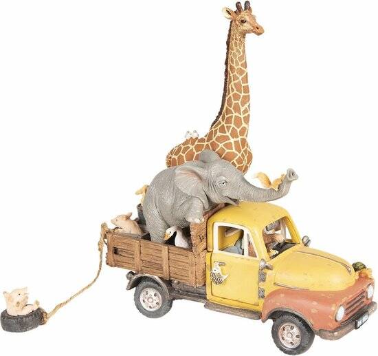 Decoratie dieren in auto 32*17*37 cm Multi | 6PR2709 | Clayre & Eef