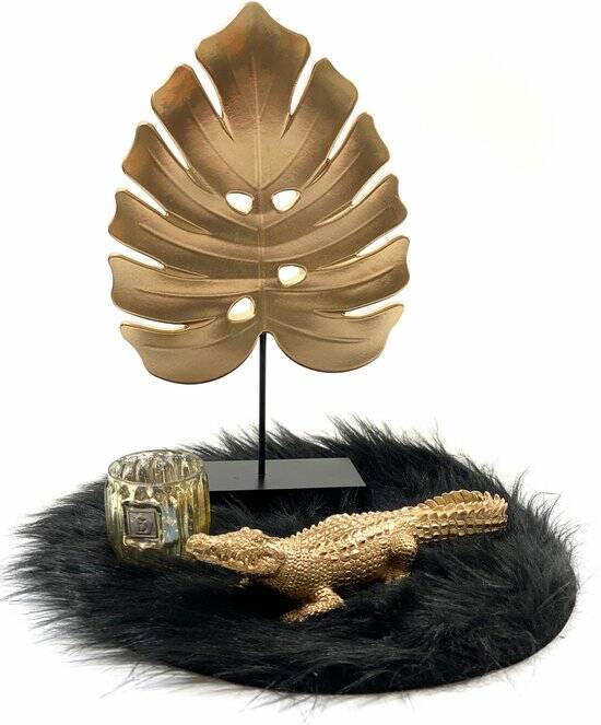 Luxe Krokodil Gold Edition - L 29 x B 8 x H 7 cm