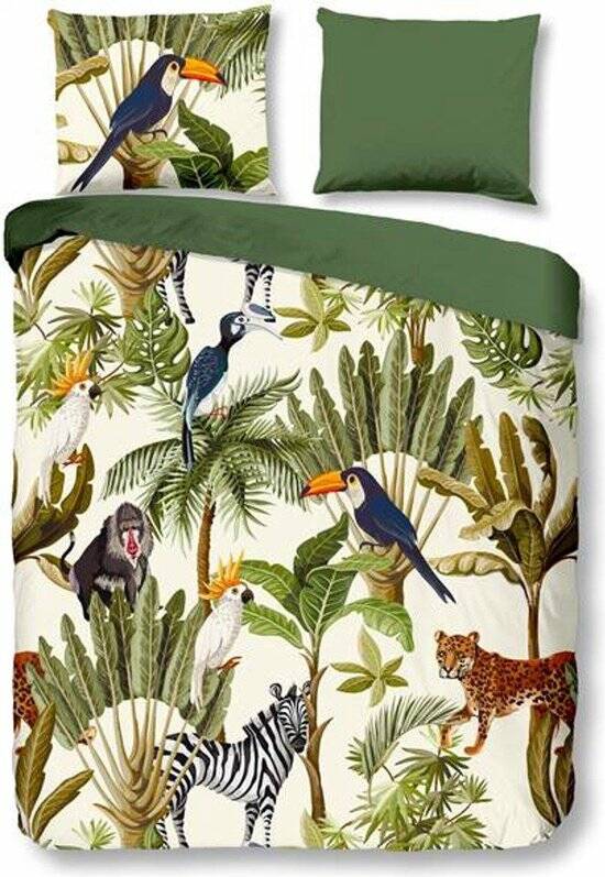 Good Morning Dekbedovertrek Kolonial - 200x200/220 - Jungle Planten en Dieren