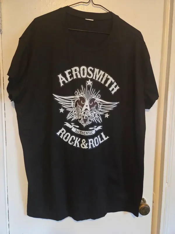 Aerosmith - Authentic Rock & Roll Black T-Shirt #104 (Size 2XL)