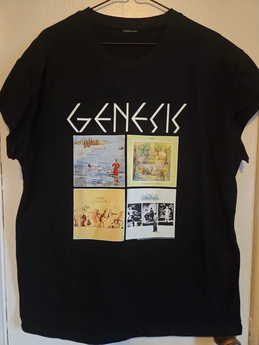 Genesis - 4 Album Covers Black T-Shirt #128 (XL)