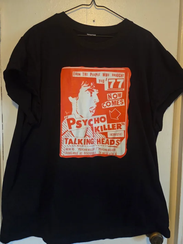 Talking Heads - Psycho Killer Black T-Shirt #133 (XL)