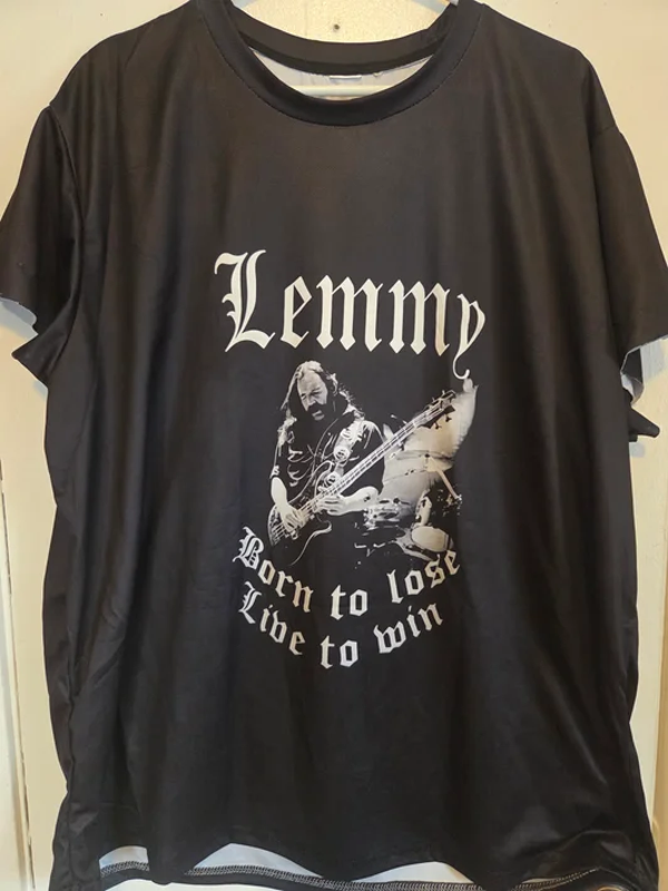Motorhead - Lemmy Born to lose Live to win Black T-Shirt #102 (2XL)