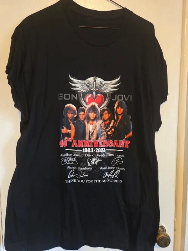 Bon Jovi - 40th Anniversary Black T-Shirt #138 (XL)