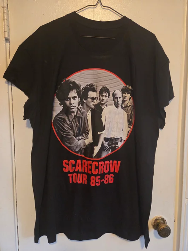John Mellencamp - Scarecrow 85-86 tour Black T-Shirt #241 (2XL)
