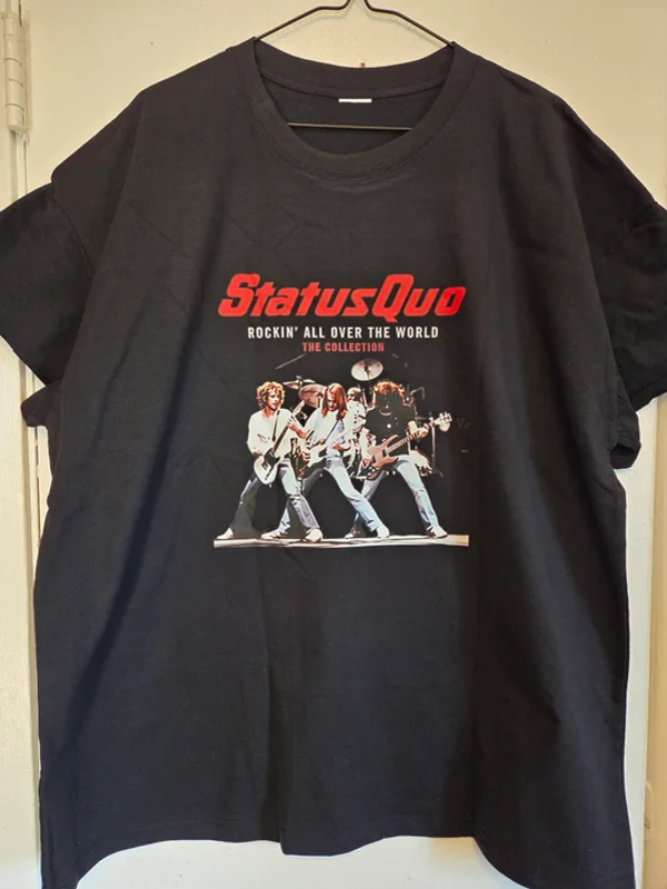 Status Quo - Rockin' all over the world Black T-Shirt #221 (2XL)
