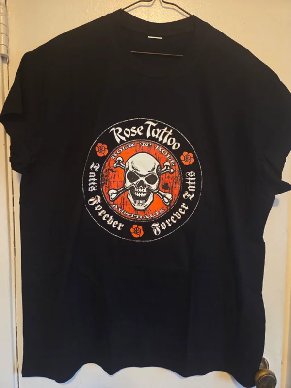 Rose Tattoo -  Black T-Shirt #240 (2XL)