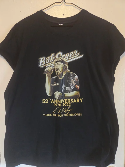 Bob Seger - 52nd Anniversary Black T-Shirt #164 (XL)