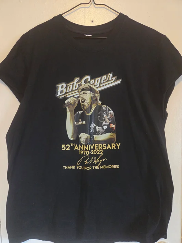 Bob Seger - 52nd Anniversary Black T-Shirt #164 (XL)
