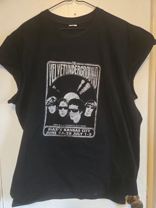 Max Kansas City - Velvet Underground 1970 Black T-Shirt #167 (2XL)