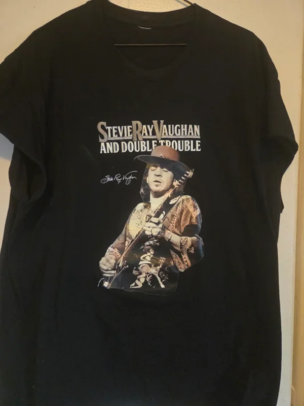 Stevie Ray Vaughan - and Double Trouble Black T-Shirt #171 (2XL)