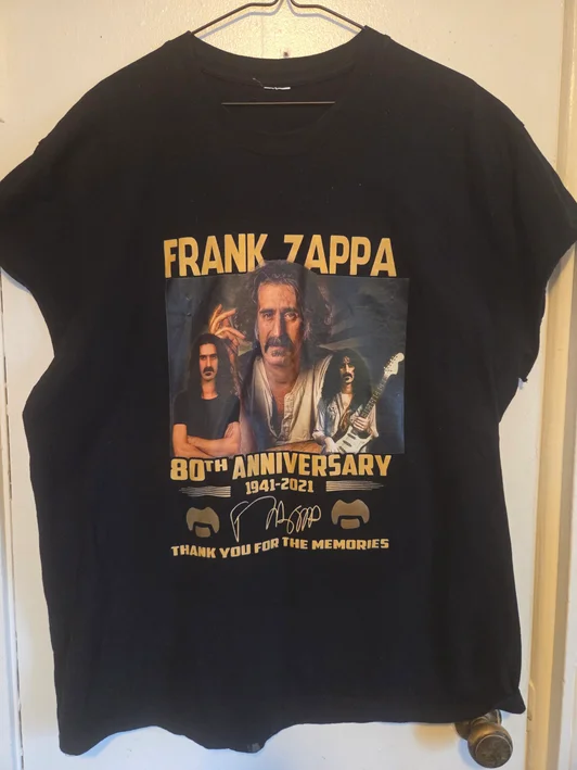 Frank Zappa - 80th Anniversary Black T-Shirt #179 (XL)