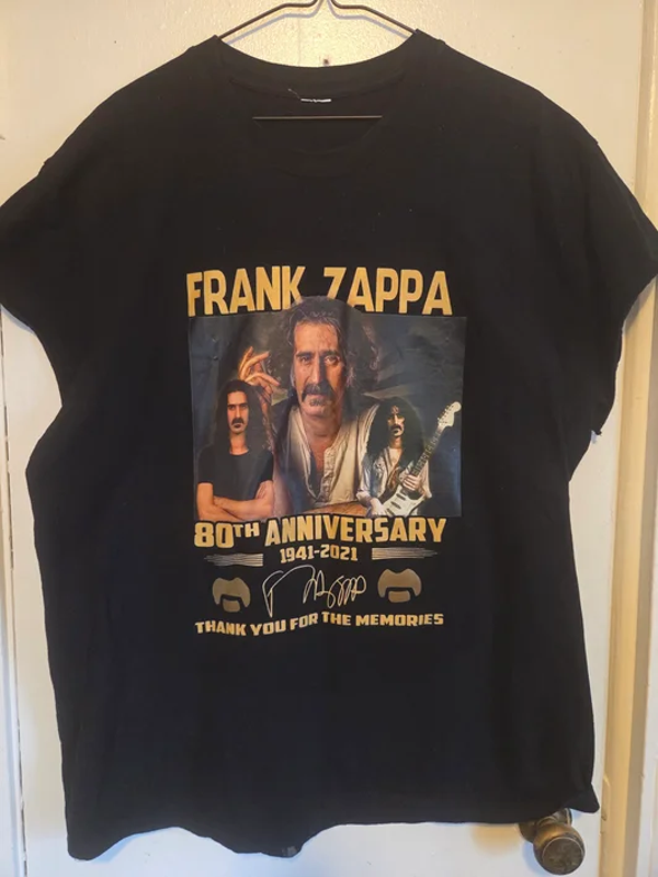 Frank Zappa - 80th Anniversary Black T-Shirt #179 (XL)